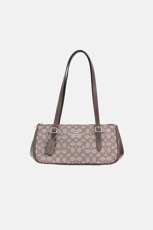 Coach Leather & Monogram Canvas Asher Bag