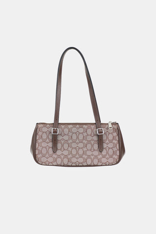 Coach Leather & Monogram Canvas Asher Bag
