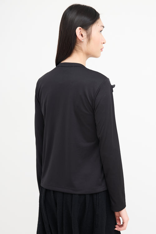 Comme des Garçons Black Long Sleeve Bow Top