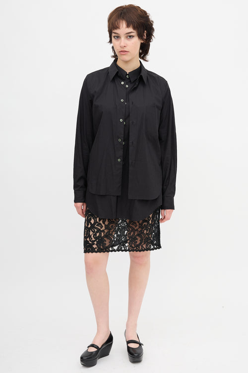 Comme des Garçons Black Layered Shirt