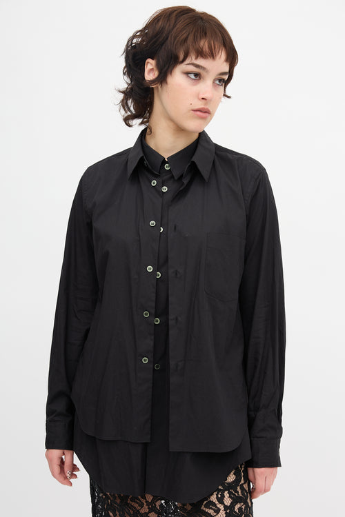Comme des Garçons Black Layered Shirt