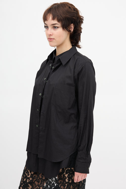Comme des Garçons Black Layered Shirt