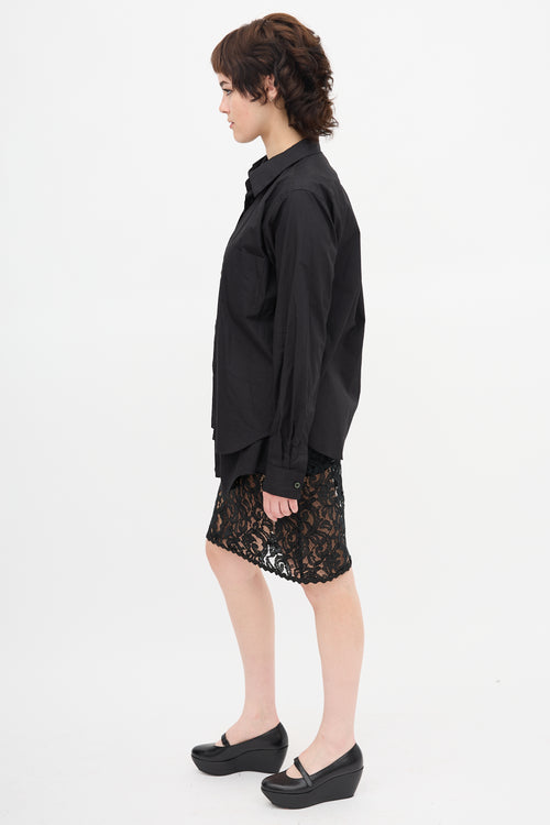 Comme des Garçons Black Layered Shirt