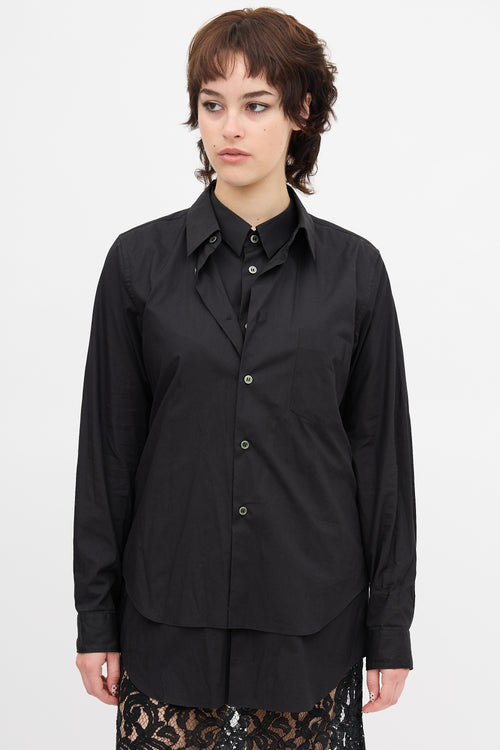 Comme des Garçons Black Layered Shirt