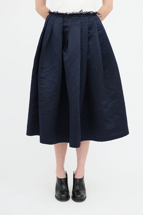 Comme des Garçons Satin Pleated Skirt