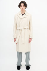 COS Beige Linen Belted Trench Coat