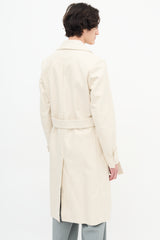 COS Beige Linen Belted Trench Coat
