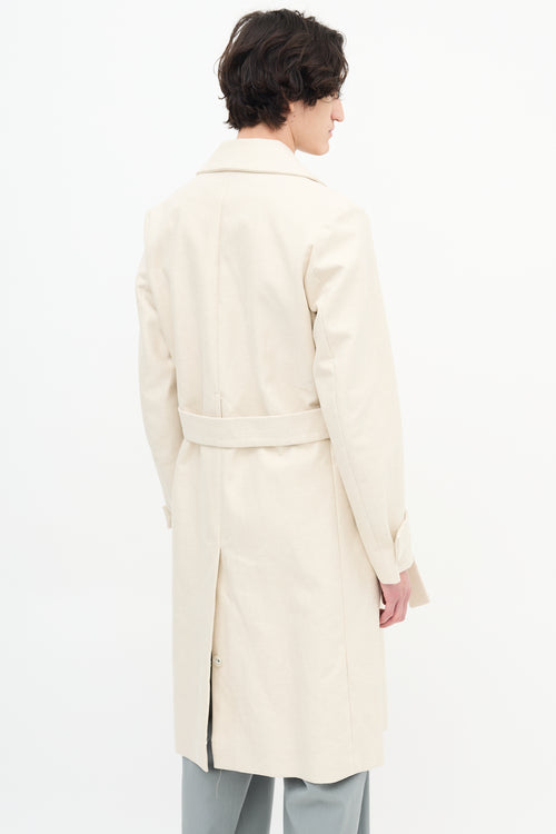 COS Beige Linen Belted Trench Coat