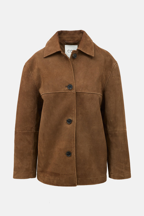 COS Suede Collared Jacket
