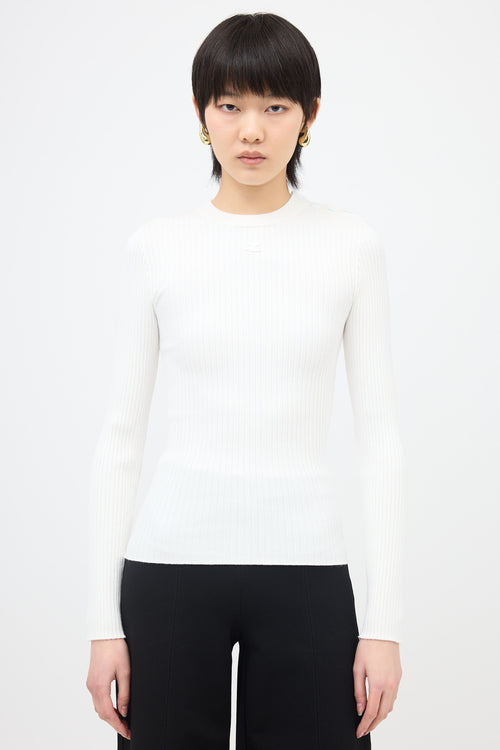 Courrèges Ribbed Logo Top