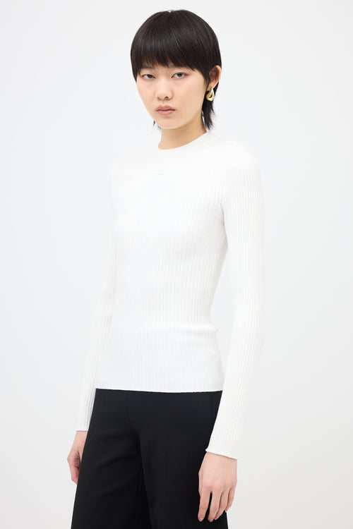 Courrèges Ribbed Logo Top