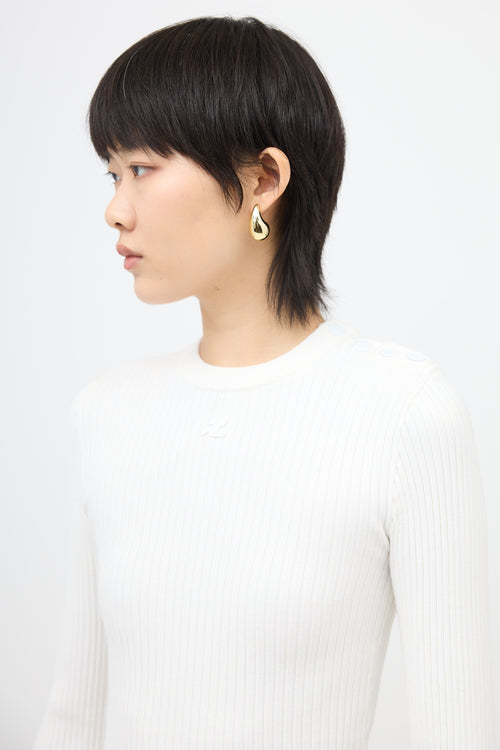 Courrèges Ribbed Logo Top