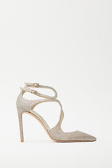 Jimmy Choo Gold Glitter Lancer 100 Heel