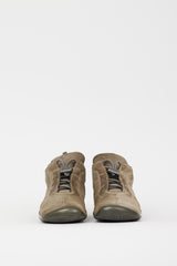 Prada Green Suede Drawstring Sneaker