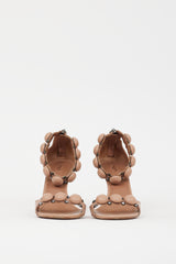 Alaïa Pink & Silver Leather Bombe Sandal