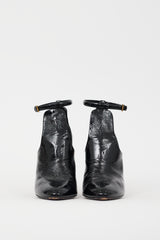 Gucci Black Patent Leather Cut Out Boot