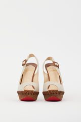 Christian Louboutin Beige Lady Indiana Cross Stitch Sandal