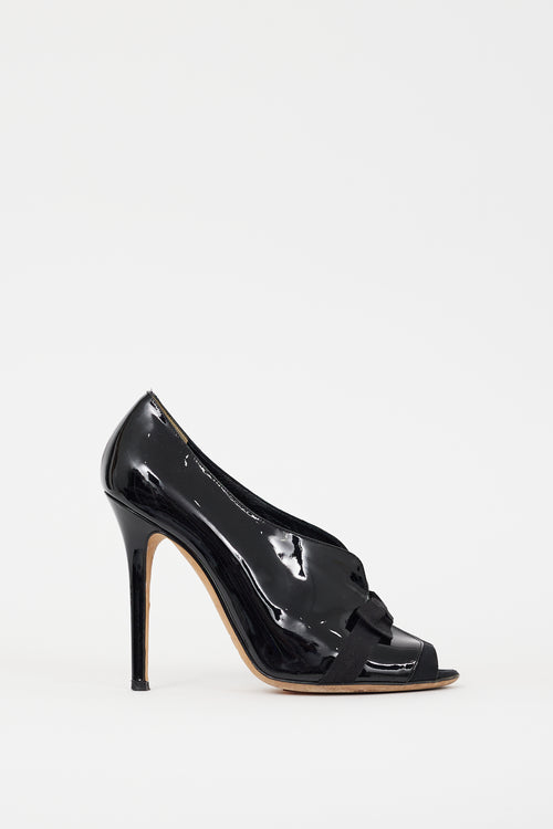 Dolce & Gabbana Black Patent Leather Bow Heel