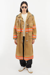 Calvin Klein 205W39NYC Beige & Multicolour Reflective Firefighter Jacket