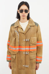 Calvin Klein 205W39NYC Beige & Multicolour Reflective Firefighter Jacket