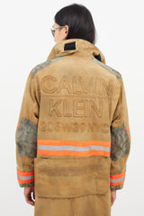 Calvin Klein 205W39NYC Beige & Multicolour Reflective Firefighter Jacket