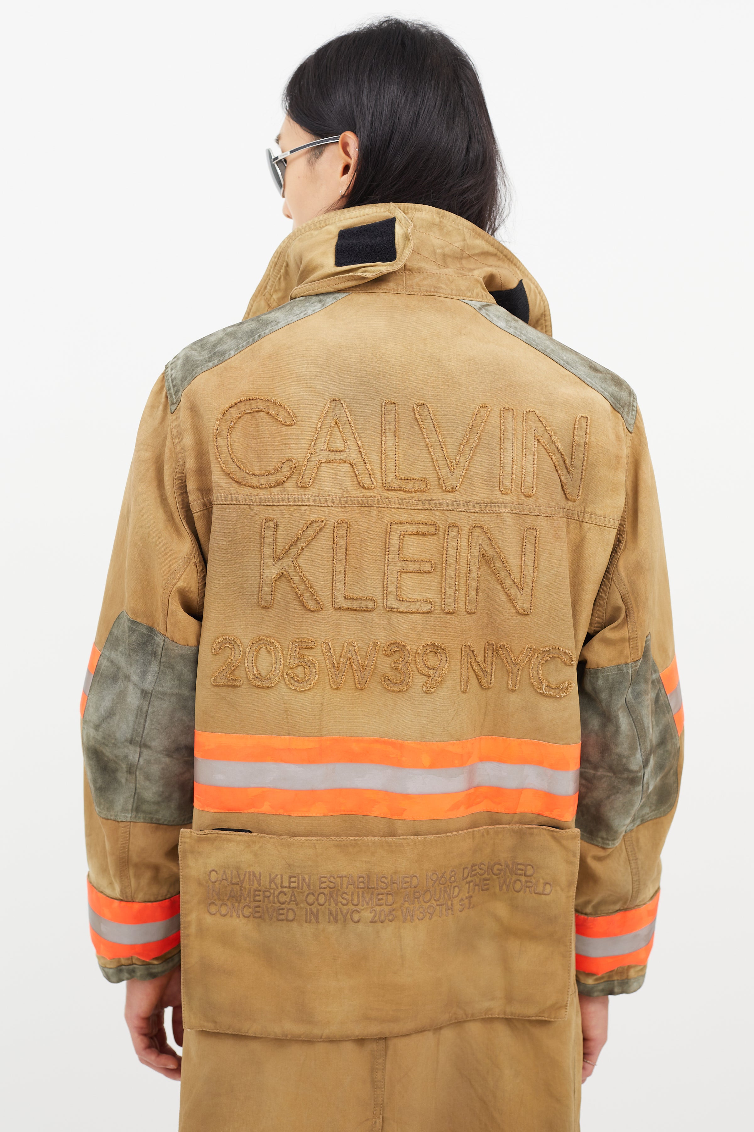 205W39NYC Reflective Consignment Klein – VSP & Beige Calvin Jacket Multicolour Firefighter //