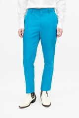 Calvin Klein 205W39NYC Blue & Beige Stripe Slim Trouser