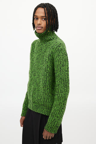 Calvin Klein 205W39NYC Green & Black Knit Sweater