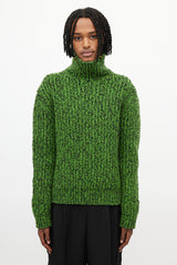 Calvin Klein 205W39NYC Green & Black Knit Sweater