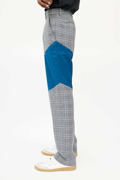 Calvin Klein 205W39NYC Grey & Blue Check Trouser