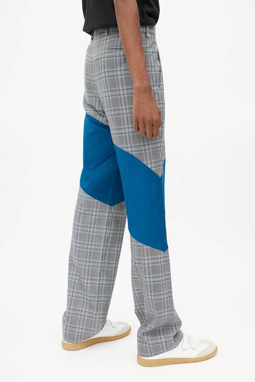 Calvin Klein 205W39NYC Grey & Blue Check Trouser