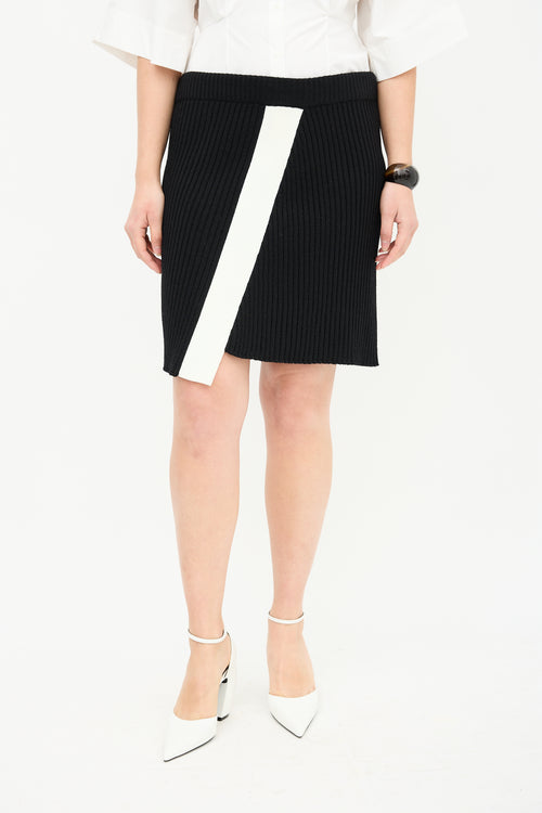 Calvin Klein 205W39NYC Ribbed Asymmetric Stripe Skirt