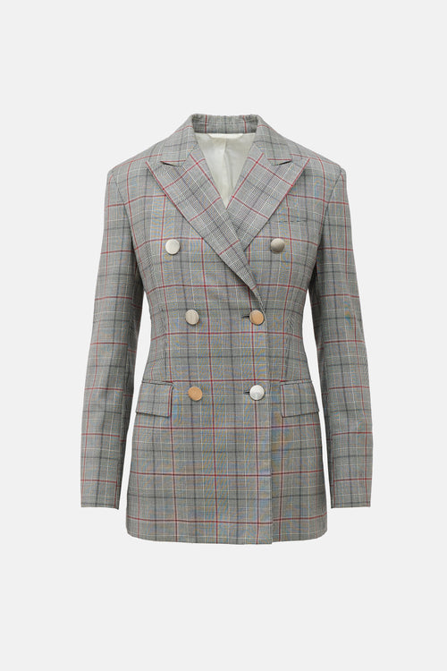 Calvin Klein 205W39NYC Wool Glen Plaid Blazer