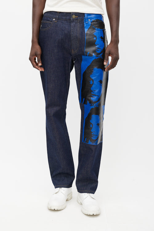 Calvin Klein 205W39NYC X Andy Warhol Dark Wash Painted Jeans