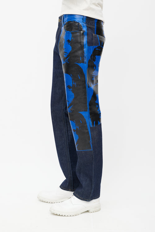 Calvin Klein 205W39NYC X Andy Warhol Dark Wash Painted Jeans
