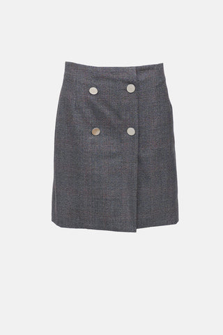 Calvin Klein 205W39NYC Wool Button Skirt