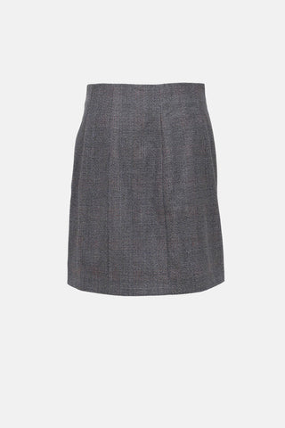 Calvin Klein 205W39NYC Wool Button Skirt