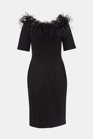 Calvin Klein Feather Trimmed Dress