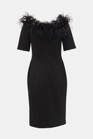 Calvin Klein Feather Trimmed Dress