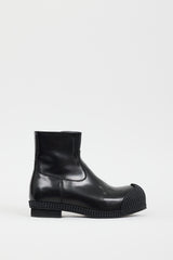 Calvin Klein 205W39NYC Black Leather & Rubber Dednse 50 Fireman Boot