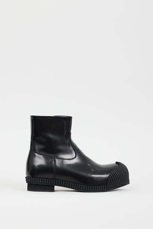 Calvin Klein 205W39NYC Black Leather & Rubber Dednse 50 Fireman Boot