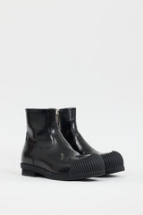 Calvin Klein 205W39NYC Black Leather & Rubber Dednse 50 Fireman Boot