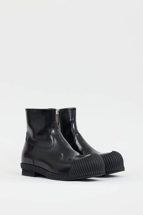 Calvin Klein 205W39NYC Black Leather & Rubber Dednse 50 Fireman Boot