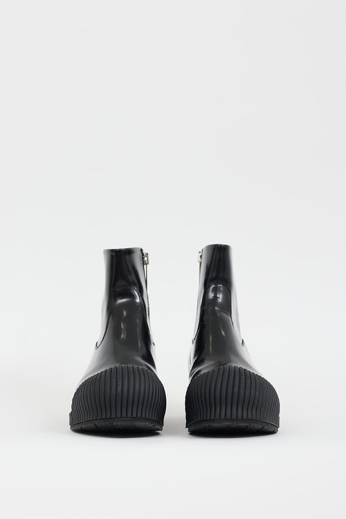 Calvin Klein 205W39NYC Black Leather & Rubber Dednse 50 Fireman Boot
