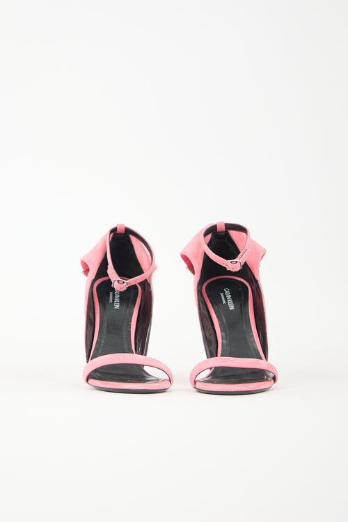 Calvin Klein 205W39NYC Suede Leititia Fold Over Sandal