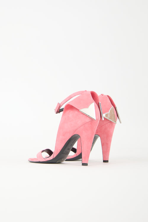 Calvin Klein 205W39NYC Suede Leititia Fold Over Sandal