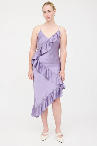 Cami NYC Silk Ruffle Sleeveless Dress