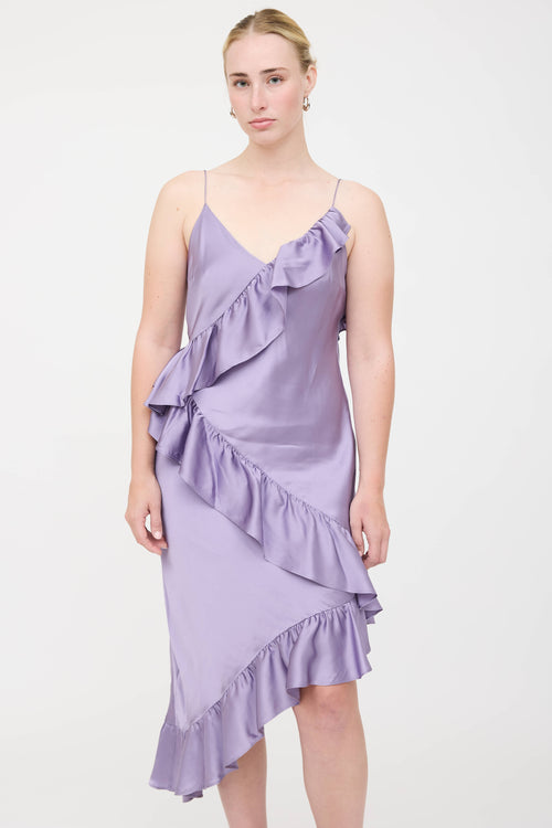 Cami NYC Silk Ruffle Sleeveless Dress