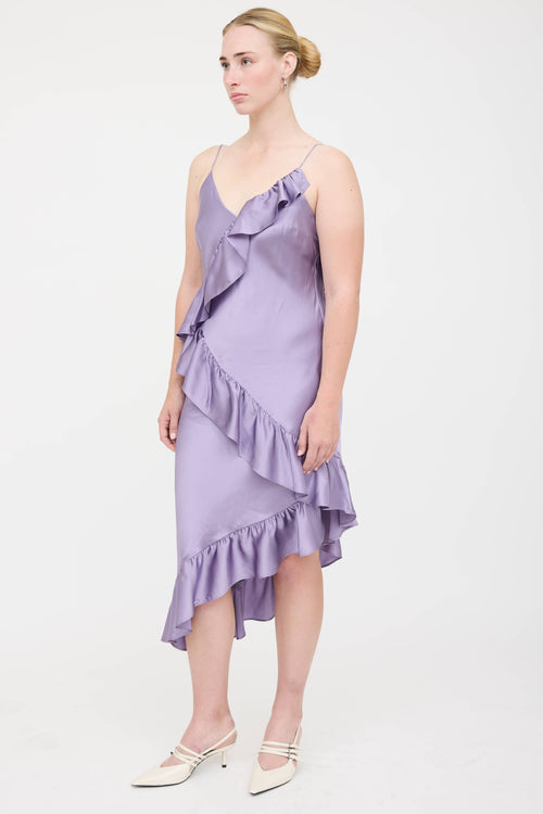 Cami NYC Silk Ruffle Sleeveless Dress