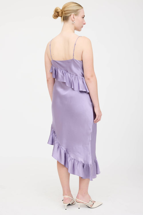 Cami NYC Silk Ruffle Sleeveless Dress